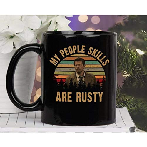 My People Skills Are Rusty Castiel Misha Collins Supernatural Vintage Mug 11oz 15oz Birthday Christmas Gift For Men Women Q112409
