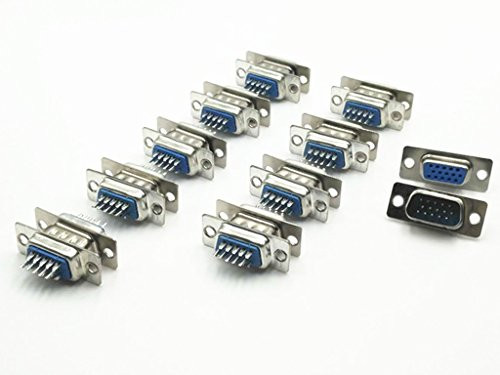 XJS Computer DB Male Female Solder Type Adapter D-SUB Connector 10 Pairs (HDB15)