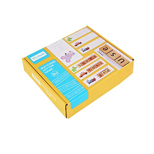 Gallity See Spelling Learning Toys Letter Block Kids Educational Sight Words Matching Puzzles Letter Learning Games Toys Alphabet Words Spelling Skills Girl Boy Gift Kindergarten