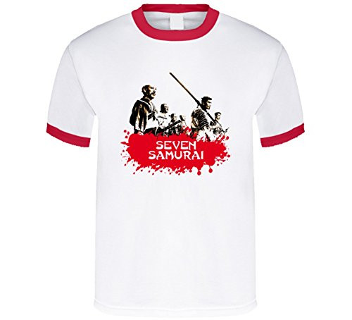 Seven Samurai Ancient Japan Classic Movie T Shirt XL Red Ringer