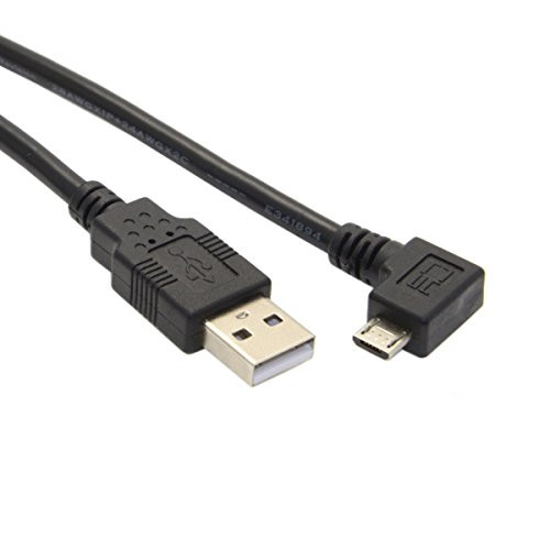 CY 5m 90 Degree Right Angled Micro USB Male to USB 2.0 Data Charge Cable for Tablet & Cell Phone