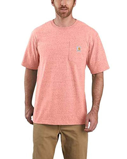 Carhartt Men s Workwear Pocket Short Sleeve T-Shirt Harvest Orange Snow Heather X-Large