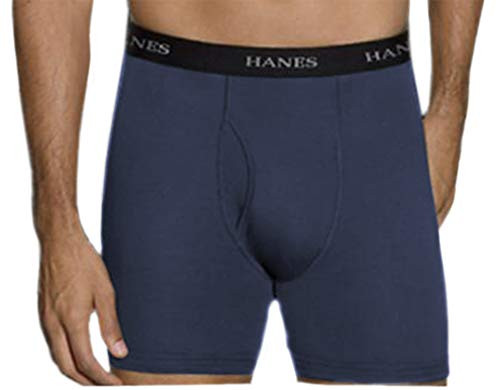 Hanes Ultimate 5 Packs for Men FreshIQ Boxer Briefs with ComfortFlex Waistband -Medium Blue
