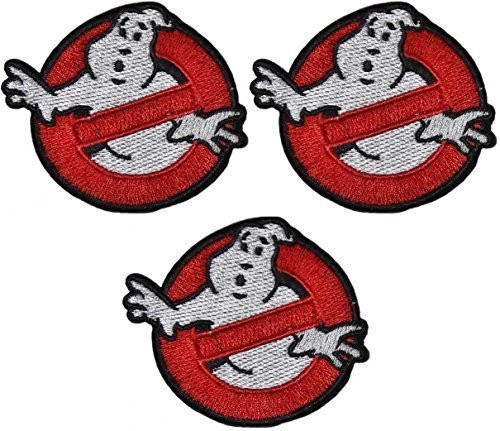 Ghostbusters NO GHOSTS Logo SET OF 3 Embroidered 2 3/4" Wide PATCHES