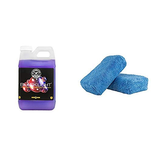 Chemical Guys CWS61964 Black Light Hybrid Radiant Finish Car Wash Soap 64 oz - 1 2 Gallon and MIC_292_02 Premium Grade Microfiber Applicator Blue Pack of 2 Chemical Guys CWS61964 Black Light Hybrid Radiant Finish Car Wash Soap 64 oz - 1 2 Gallon and MIC_292_02 Premium Grade Microfiber Applicator Blue Pack of 2