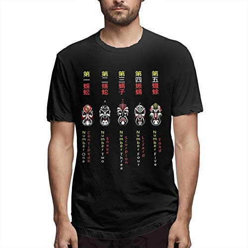 WEIYE 5 Deadly Venoms Short Sleeve T Shirts for Men Black