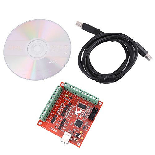 Wendry DIY CNC Controller Card USB 4-Axis Linkage Mach3 Stepper Motor Motion Control Card 100Khz Motion Controller Card Breakout Board for CNC Engraving