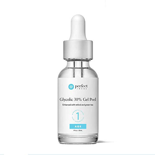 Glycolic Acid 30 percent Gel Peel - Enhanced with Retinol and Green Tea Extract  Professional Chemical Peel - 1 fl oz 30mL
