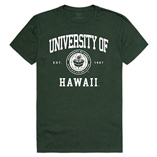 University of Hawaii Rainbow Warriors NCAA Seal Tee T-Shirt Forest Small
