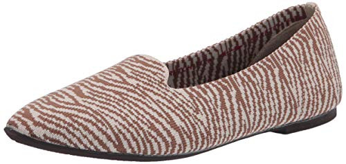 Skechers womens Cleo - Knitty Zebra Ballet Flat Natural Tan 11 US
