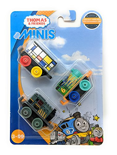 Thomas & Friends MINIS 2018 Train 3 Pack - Classic Porter, Neon Splatter Percy & Pop Art Annie