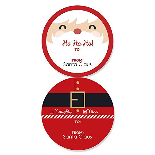 Jolly Santa Claus - Small Circle From: Santa Christmas Stickers - Set of 24