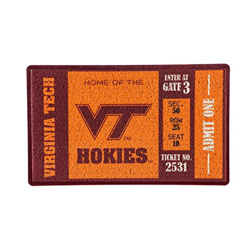 Team Sports America Virginia Tech Recyclable PVC Vinyl Indoor Outdoor Weather-Resistant Team Logo Door Turf Mat Team Sports America Virginia Tech Recyclable PVC Vinyl Indoor Outdoor Weather-Resistant Team Logo Door Turf Mat