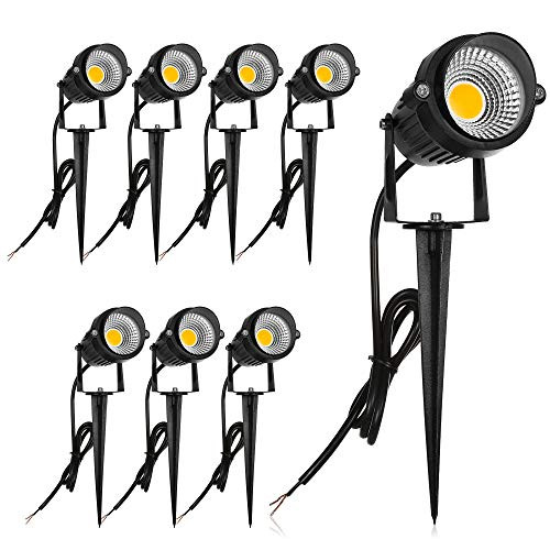 8 Pack Low Voltage Landscape Spotlight 7W 12V COB Outdoor LED Pathway Lights 3000K Warm White Die-cast Aluminum Construction Waterproof Landscaping Lights for Yard Garden Driveway Porch 8 Pack Low Voltage Landscape Spotlight 7W 12V COB Outdoor LED Pathway Lights 3000K Warm White Die-cast Aluminum Construction Waterproof Landscaping Lights for Yard Garden Driveway Porch