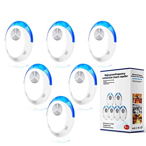 Ultrasonic Pest Repellent 6 Pack  2020 Pest Control Ultrasonic Repeller Electronic Repellant - Bug Repellent for Mice Ant Mosquito Spider Roach Rat Flea Fly
