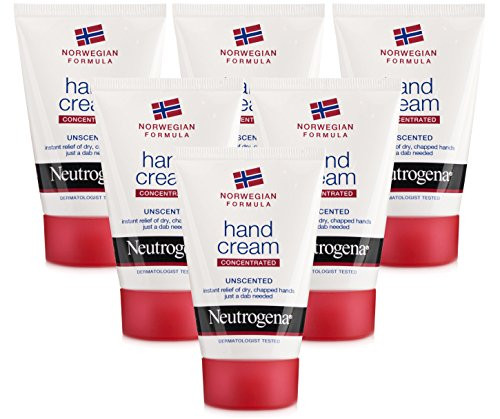 Neutrogena Concentrated Hand Cream Unscented Norwegian FormulaTravel Size  1.69 Ounce Pack of 6
