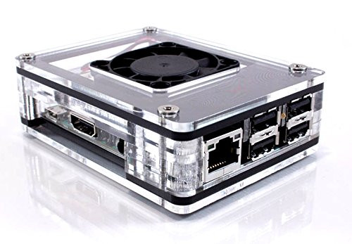 Zebra Black Ice Case with Fan for ASUS Tinker Board and Tinker Board S ~ C4Labs