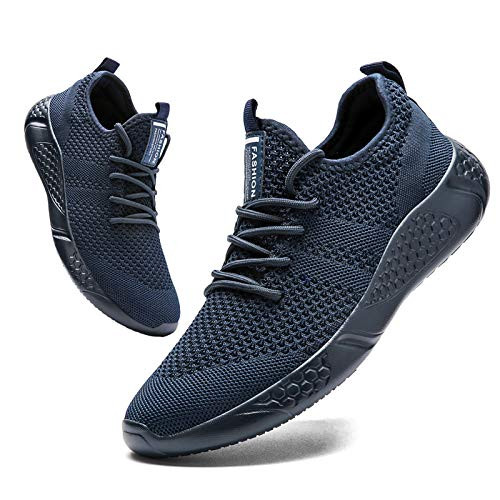 Damyuan Mens Running Shoes Lightweight Athletic Walking Gym Shoes Casual Sports Shoes Fashion Sneakers Blue