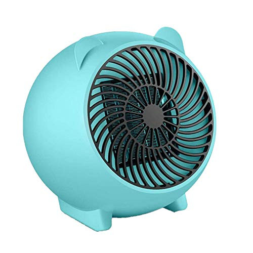 Mini Space Heater, SAYTAY Space Heater Mini Safe Personal Portable Electric Heaters Fan with PTC Ceramic Heating Element and Overheat Protection, Space Heaters for Office, Desktop, Home, Room (Blue)