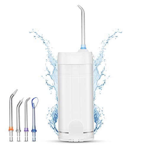 UeeVii Water Flosser Cordless Dental Oral Irrigator Portable and Rechargeable IPX7 Waterproof 5 Modes Water Flosser with Cleanable Water Tank for Home and Travel Braces  and  Bridges Care