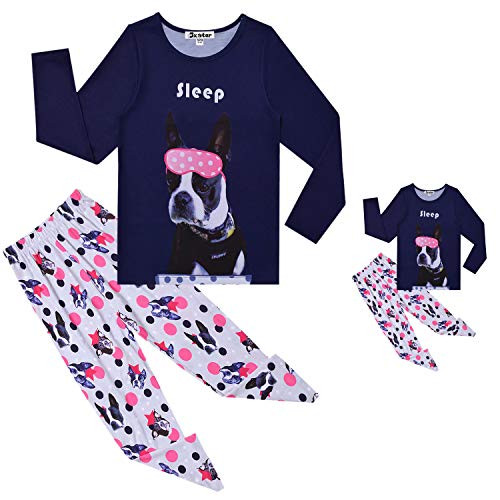 Jxstar Matching Girls and Dolls Pj Set Dog Pajamas Fall Winter Cotton SleepwearSize 6 7 Jxstar Matching Girls and Dolls Pj Set Dog Pajamas Fall Winter Cotton SleepwearSize 6 7