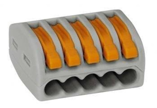 Wago 222-415 LEVER-NUTS 5 Conductor Compact Connectors 10 PK Wago 222-415 LEVER-NUTS 5 Conductor Compact Connectors 10 PK