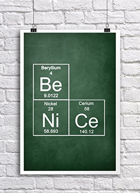 JSC387 Chemical Elements Be, Ni, Ce Classroom Poster | 18-Inches By 12-Inches | Premium 100lb Gloss Poster Paper JSC387 Chemical Elements Be, Ni, Ce Classroom Poster | 18-Inches By 12-Inches | Premium 100lb Gloss Poster Paper