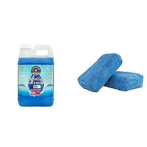 Chemical Guys CWS_133 Glossworkz Auto Wash Gloss Booster 64 oz 64. Fluid_Ounces and MIC_292_02 Premium Grade Microfiber Applicator Blue Pack of 2 Chemical Guys CWS_133 Glossworkz Auto Wash Gloss Booster 64 oz 64. Fluid_Ounces and MIC_292_02 Premium Grade Microfiber Applicator Blue Pack of 2