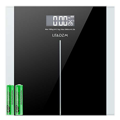 Body Weight Scale Digital Bathroom Personal Measurement Scale with Step-On Technology Large LCD Backlit Display 11 Inch High Accuracy 0.2 Lb 400 Lbs Max Ultra Slim 6mm Elegant Black Body Weight Scale Digital Bathroom Personal Measurement Scale with Step-On Technology Large LCD Backlit Display 11 Inch High Accuracy 0.2 Lb 400 Lbs Max Ultra Slim 6mm Elegant Black