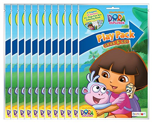 Bendon Dora The Explorer Grab  and  Go Play Packs  Pack of 12