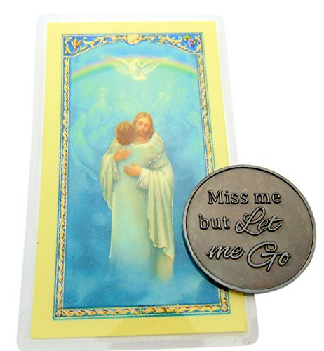 Miss Me But Let Me Go Bereavement Funeral Set with Token & Prayer Card