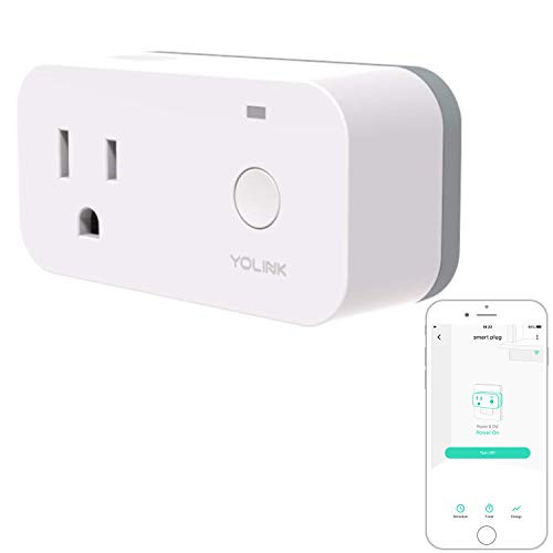 YoLink Smart Plug with Energy Monitoring 1 4 Mile World s Longest Range Smart Home Mini Outlet Works with Alexa Google Assistant IFTTT Remote Control Home Appliances Anywhere YoLink Hub Required