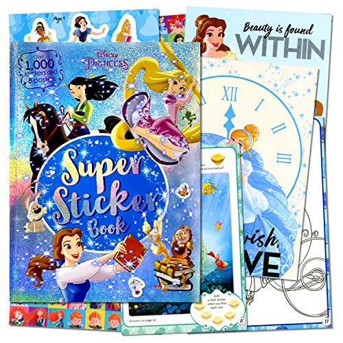 DISNEY Princess Girls Fun Set with Disney Princess Stickers, Activity Pages and Disney Princess Posters