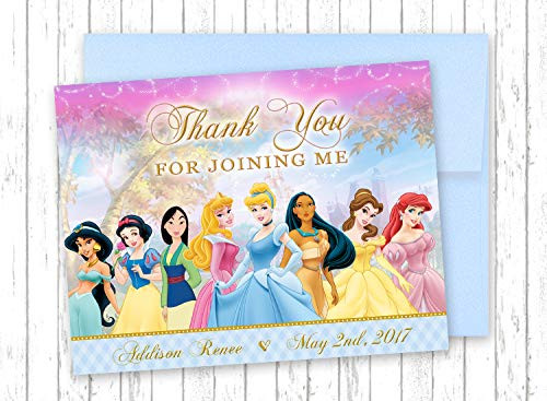 10 Disney Princess Elegant Gold Crown Jasmine Snow White Mulan Sleeping Beauty Cinderella Pocahontas Belle Ariel Thank You Cards Specialty Folding Card 4.25x5.5 10 Disney Princess Elegant Gold Crown Jasmine Snow White Mulan Sleeping Beauty Cinderella Pocahontas Belle Ariel Thank You Cards Specialty Folding Card 4.25x5.5