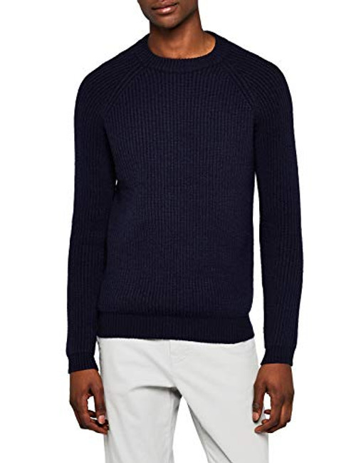 Meraki Men s Ribbed Winter Sweater Navy Large