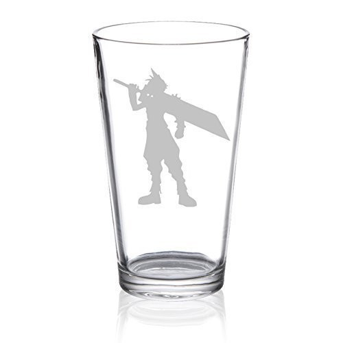 Final Fantasy - Cloud Silhouette - Etched Pint Glass