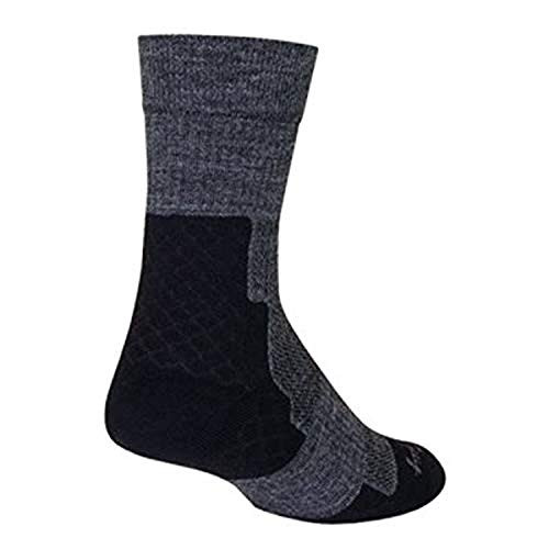 SockGuy Trailhead Charcoal Wool 7 in. Padded 7 in. Padded Socks S M 2-Pack
