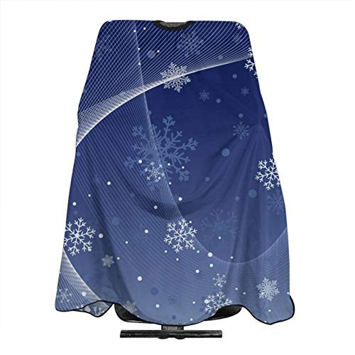 NiYoung Professional Barber Cape for Adults Waterproof Salon Haircut Capes Lightweight Haircut Apron Haircuting Salon Cape Gown  Snowflakes 55x66 Inch
