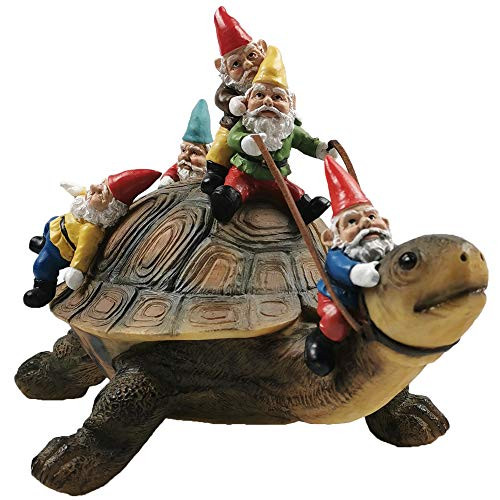 Muse Design Garden Gnome Turtle Statues Yard Art Resin Figurine Decorations Outdoor Garden Decor Muse Design Garden Gnome Turtle Statues Yard Art Resin Figurine Decorations Outdoor Garden Decor