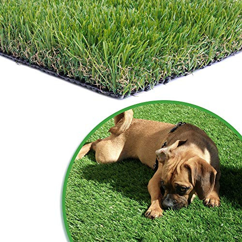 WarmShe 35mm Artificial Turf Lawn Fake Grass 1.38 inch Pile Height Realistic Synthetic Grass 3.3FTX5FTDrainage Holes Indoor Outdoor Pet Faux Grass Astro Rug Carpet for Garden Backyard Patio Balcony