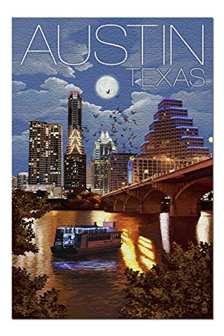 Austin Texas - Skyline at Night  Premium 1000 Piece Jigsaw Puzzle for Adults 18x24 Made in USA