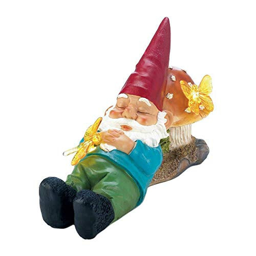 Summerfield Terrace 10018274 Sleepy Gnome Solar Garden Light Small Multicolor