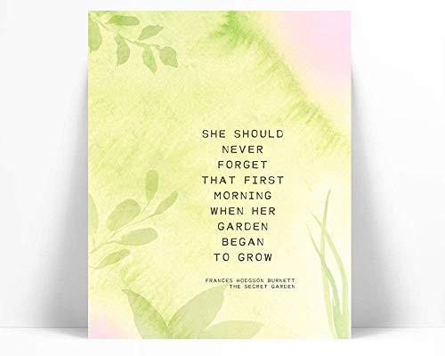 The Secret Garden Quote Art Print Poster. 5 Sizes. Gardener Gift. Inspirational Motivational. Gardener Gift. Frances Hodgson Burnett The Secret Garden Quote Art Print Poster. 5 Sizes. Gardener Gift. Inspirational Motivational. Gardener Gift. Frances Hodgson Burnett
