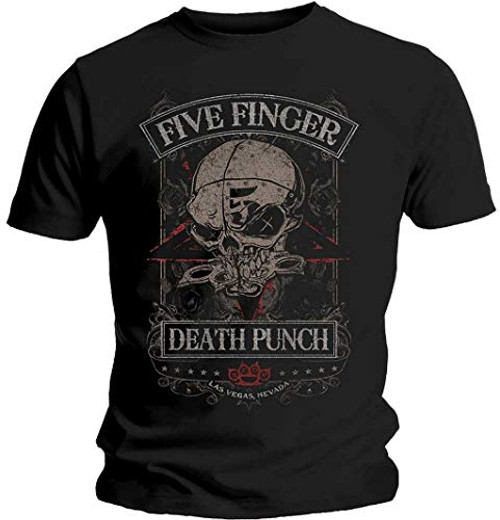 Five Finger Death Punch  Wicked  T-Shirt  Small  Black