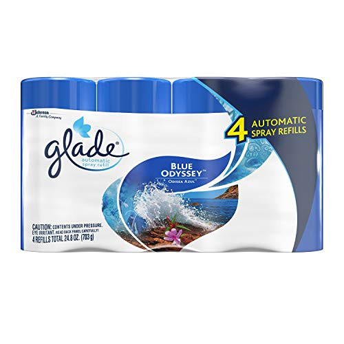 Glade Automatic Spray Air Freshener Refills Blue Odyssey 4 - 6.2 Ounce Cans Glade Automatic Spray Air Freshener Refills Blue Odyssey 4 - 6.2 Ounce Cans