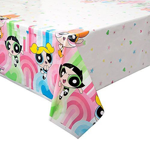 Plastic Powerpuff Girls Tablecloth, 84" x 54"