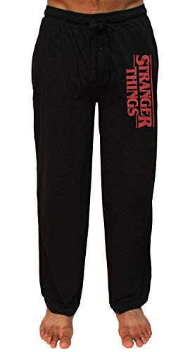 Mad Engine Stranger Things Title Logo Adult Lounge Pants - Black  XXX-Large