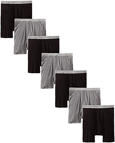 Hanes Men s ComfortFlex Waistband Boxer Brief   Small  28-30  Waist  Black Grey - 7 Pack