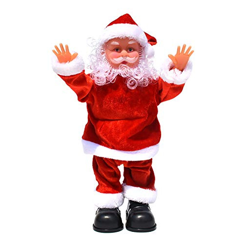 Electric Santa Claus - Somersault Handstand Electric Toy Funny Santa Claus Figure Christmas Santa Claus Christmas Xmas Gift for Kids  RED