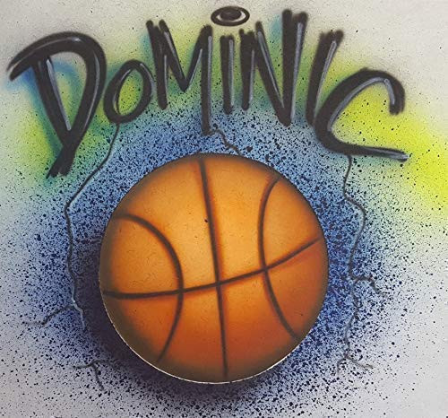 Custom Airbrushed Basketball T-Shirt - Toddler Youth Adult or Baby One Piece - Personalized with Name  and  Team Name.Coach Gift